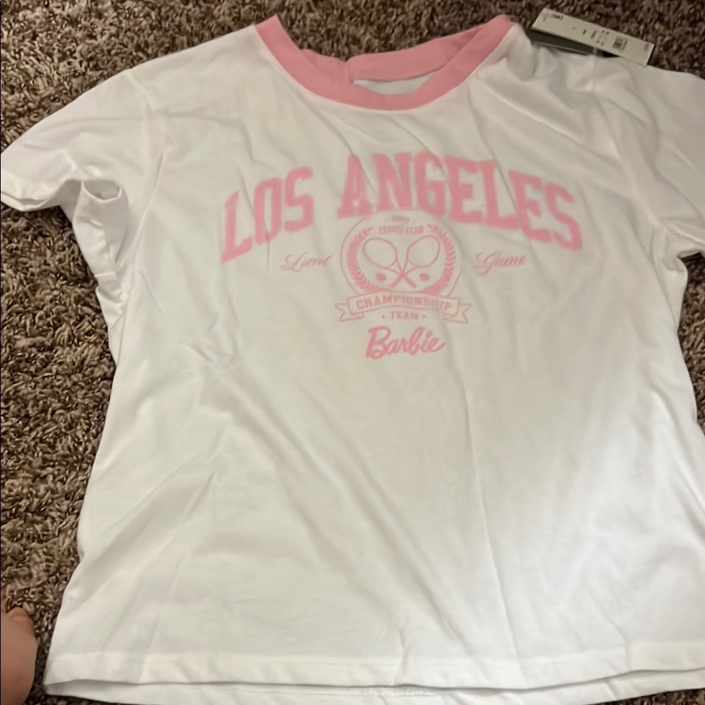 Barbie Los Angeles White and Pink T-Shirt